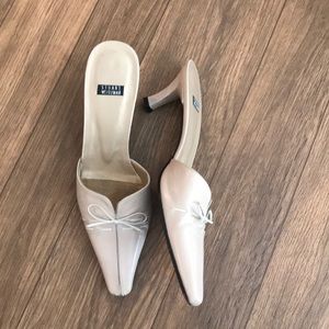 Vintage Stuart Weitzman mules 6 EUC Leather 3”
